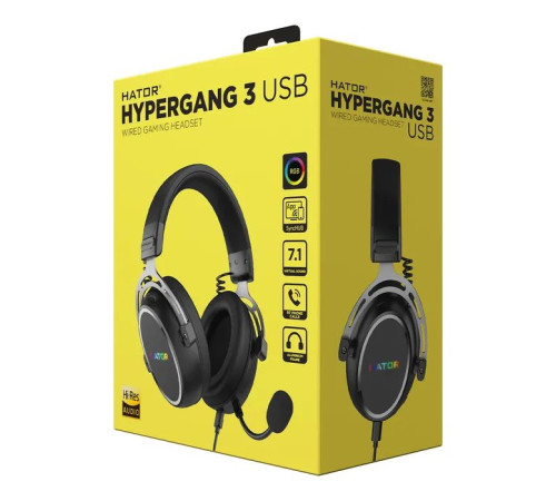 Навушники Hator Hypergang 3 Hi-Res Black (ESH50)