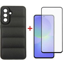 Чохол до мобільного телефона Dengos Kit Samsung Galaxy A36 5G Soft + glass (Black) (DG-KM-140)