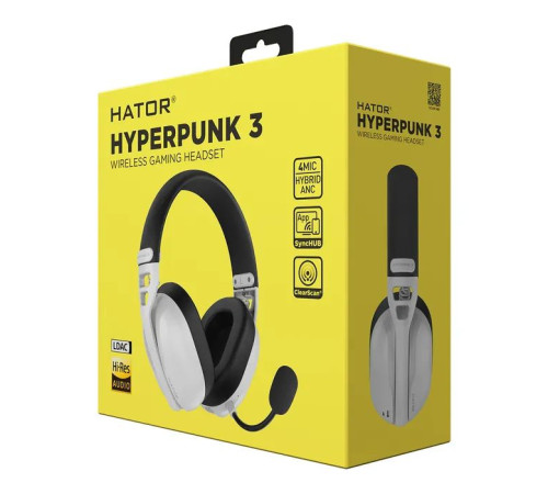 Навушники Hator Hyperpunk 3 Wireless Hi-Res SyncHUB connection White (ESH16)