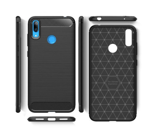 Чехол для мобильного телефона Laudtec для Huawei Y7 2019 Carbon Fiber (Black) (LT-HY72019B)