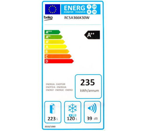 Холодильник Beko RCSA366K30W