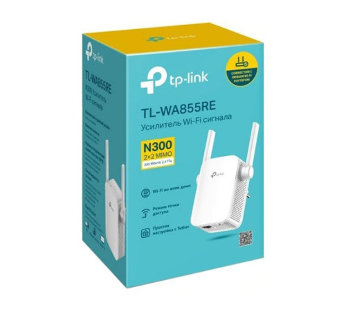 Ретранслятор TP-Link TL-WA855RE 802.11n 2.4 ГГц, N300, 1хFE LAN (TL-WA855RE)