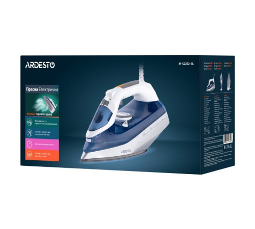 Утюг Ardesto IR-C2232-BL /2200Вт /320мл/пар/ самоочистка/антикапля/кера (IR-C2232-BL)