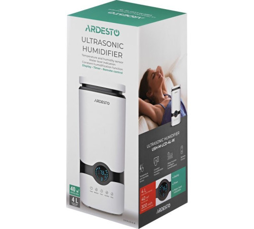 Зволожувач повітря Ardesto USH-M-LCD-4L-W