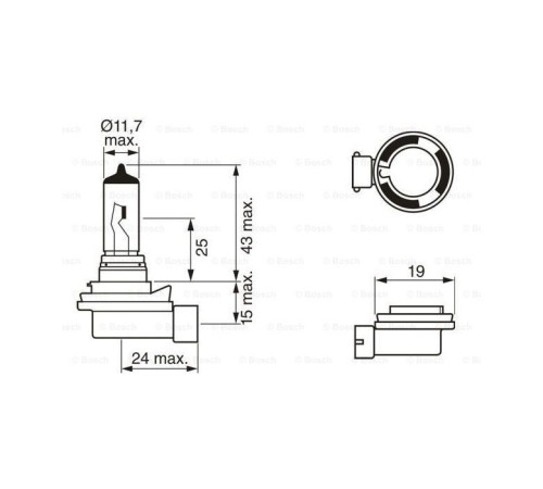 Автолампа Bosch галогенова 35W (1 987 302 081)