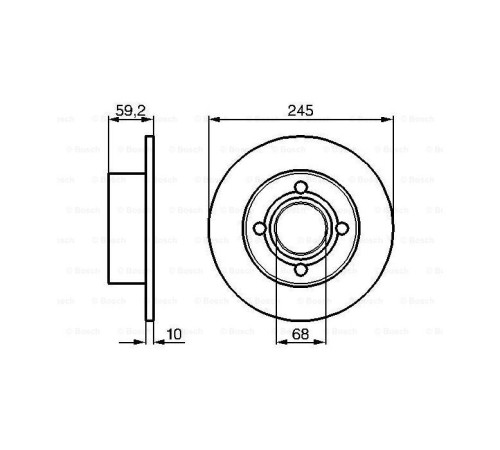 Тормозной диск Bosch 0 986 478 019