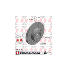 Гальмівний диск ZIMMERMANN 400.3614.52
