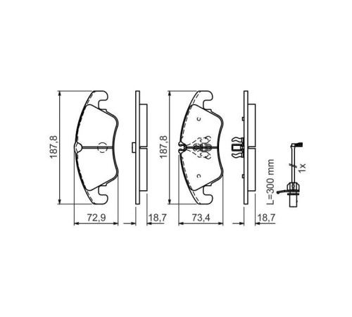 Гальмівні колодки Bosch 0 986 494 456