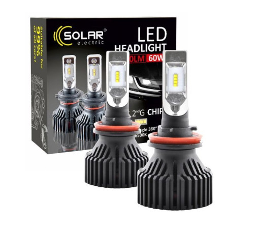 Автолампа SOLAR H11 12/24V 6500K 8000Lm 60W ZES Chip (8311)
