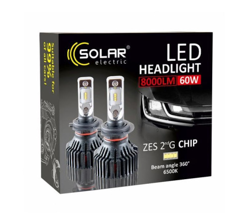 Автолампа SOLAR H11 12/24V 6500K 8000Lm 60W ZES Chip (8311)