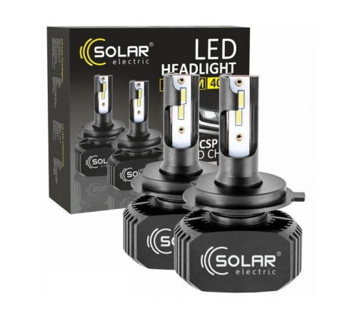 Автолампа SOLAR H4 LED 12/24V 40W 5000Lm 6000K, CSP1860 (8204)