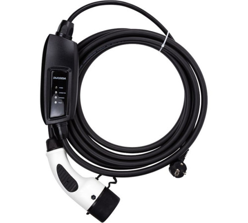 Зарядний пристрій для електромобіля Duosida Type 2 - Schuko (220V), 16A, 3.6кВт, 1-фазное, 5м (EV200276)