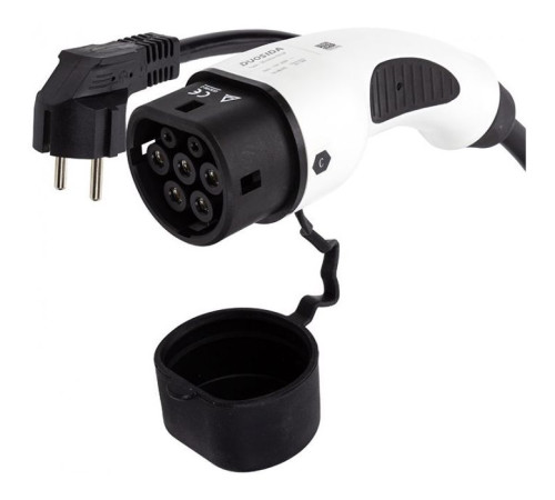 Зарядний пристрій для електромобіля Duosida Type 2 - Schuko (220V), 16A, 3.6кВт, 1-фазное, 5м (EV200276)