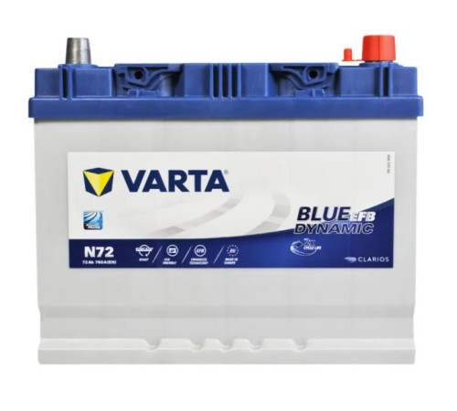 Акумулятор автомобільний Varta 72Ач Blue Dynamic EFB АЗИЯ N72 (572501076)