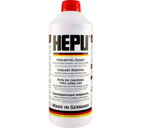 Антифриз HEPU 1.5л червоний (P900-RM12)