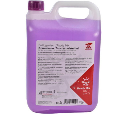 Антифриз Febi G12++ 5л фиолетовый -35C (172019FE)