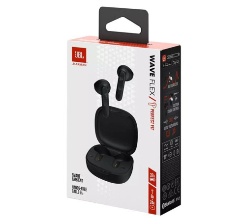 Наушники JBL Wave Flex TWS Black (JBLWFLEXBLK)