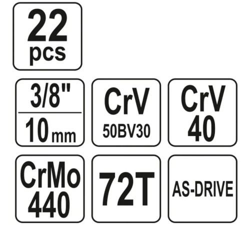 Набір інструментів Yato YT-38561