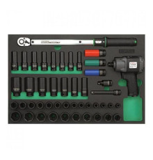 Гайковерт Toptul пневмо з набором ударних головок (GVD4602)