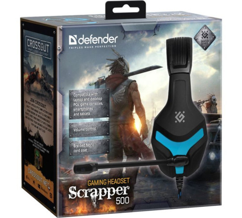 Навушники Defender Scrapper 500 Blue-Black (64501)