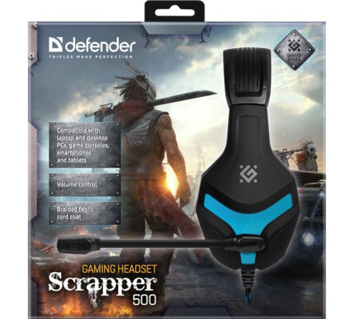 Навушники Defender Scrapper 500 Blue-Black (64501)