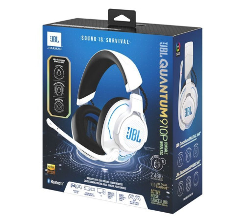 Навушники JBL Quantum 910P Wireless for PS White (JBLQ910PWLWHTBLU)