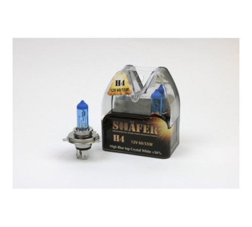 Автолампа SHAFER H412V60/55WHighBluetopCrystalWhite+50 (SL3004C)