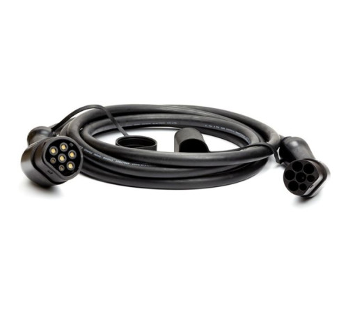 Зарядний кабель для електромобіля HiSmart Type 2, 32A, 22кВт, 3 фазный, 5м (EV200023)