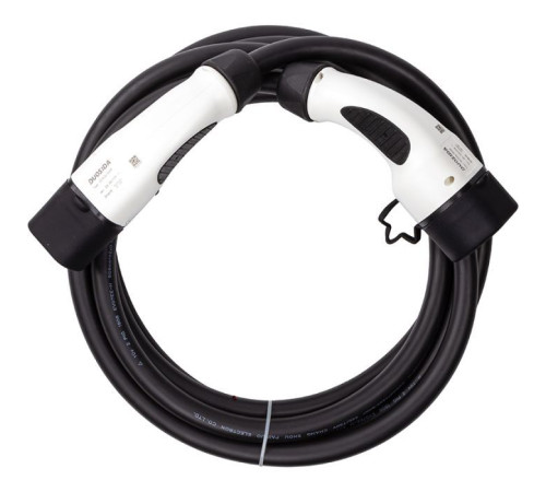 Зарядний кабель для електромобіля Duosida Type 2, 32A, 22kW, 3-фазный, 5м (EV200153)
