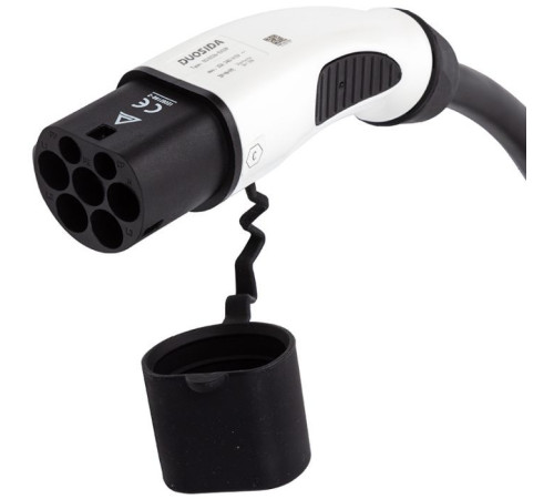 Зарядний кабель для електромобіля Duosida Type 2, 32A, 22kW, 3-фазный, 5м (EV200153)