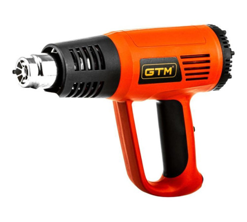 Строительный фен GTM HG2000E, 2000Вт, 80-600С, 300/500л/мин (HG2000E)
