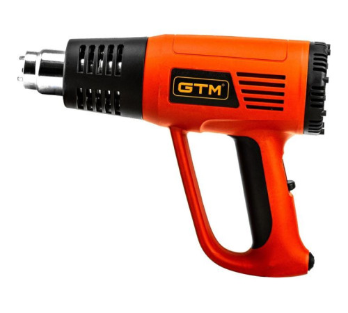 Строительный фен GTM HG2000E, 2000Вт, 80-600С, 300/500л/мин (HG2000E)