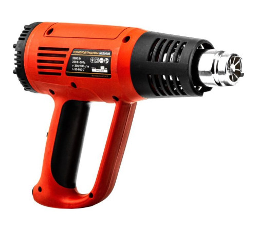 Строительный фен GTM HG2000E, 2000Вт, 80-600С, 300/500л/мин (HG2000E)