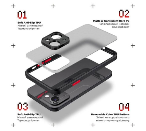 Чохол до мобільного телефона Armorstandart Frosted Matte Samsung S23FE 5G Black (ARM69714)