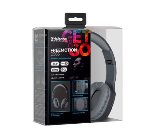 Наушники Defender FreeMotion B565 Bluetooth Gray (63565)