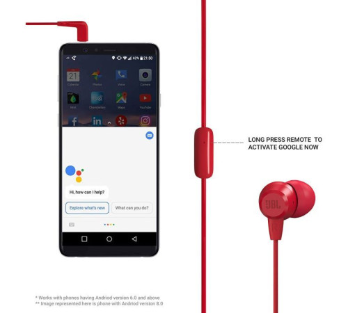 Навушники JBL C50 HI Red (JBLC50HIRED)