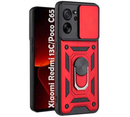 Чохол до мобільного телефона BeCover Military Xiaomi Redmi 13C / Poco C65 Red (710564)