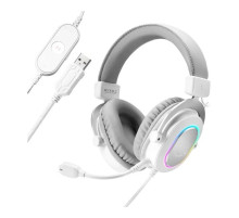 Наушники Fifine H6 RGB 7.1 White (H6W)