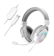 Навушники Fifine H6 RGB 7.1 White (H6W)