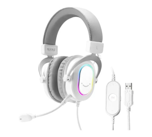 Навушники Fifine H6 RGB 7.1 White (H6W)