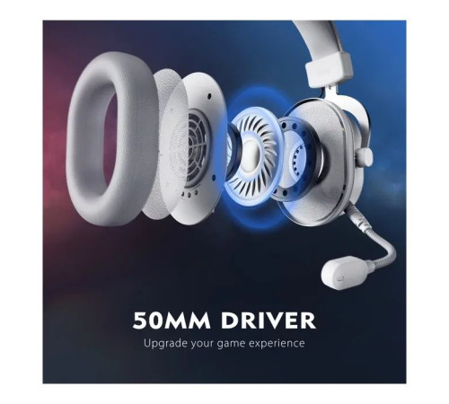 Навушники Fifine H6 RGB 7.1 White (H6W)