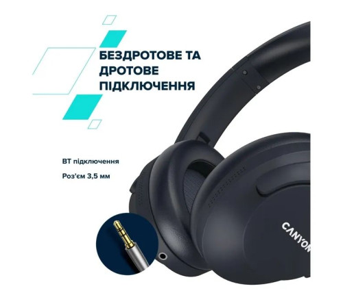 Наушники Canyon OnRiff 10 ANC Bluetooth Black (CNS-CBTHS10BK)