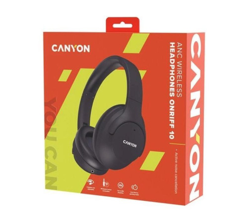 Наушники Canyon OnRiff 10 ANC Bluetooth Black (CNS-CBTHS10BK)