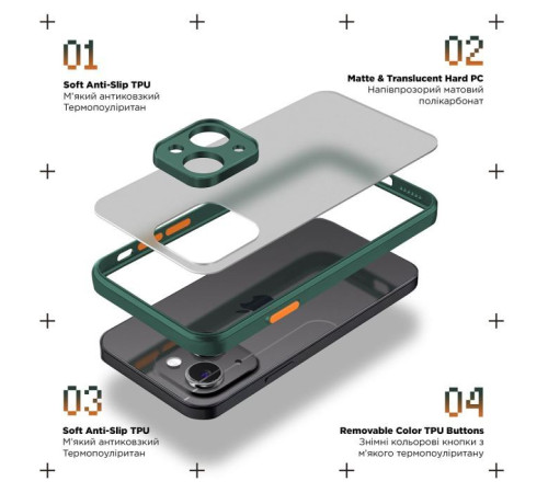 Чохол до мобільного телефона Armorstandart Frosted Matte Xiaomi Poco X6 Pro 5G Dark Green (ARM73372)