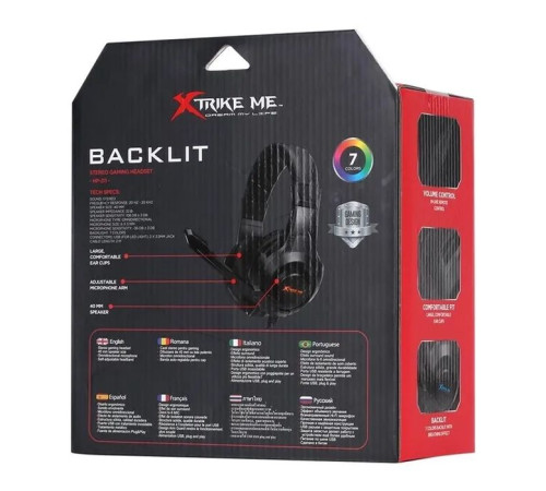 Навушники Xtrike ME HP-311 Rainbow Black (HP-311)