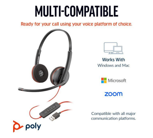 Навушники Poly Blackwire 3220 USB-A/C (8X228AA)