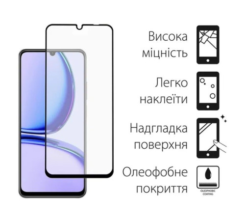Чохол до мобільного телефона Dengos Kit for Realme C53 case + glass (Black) (DG-KM-47)