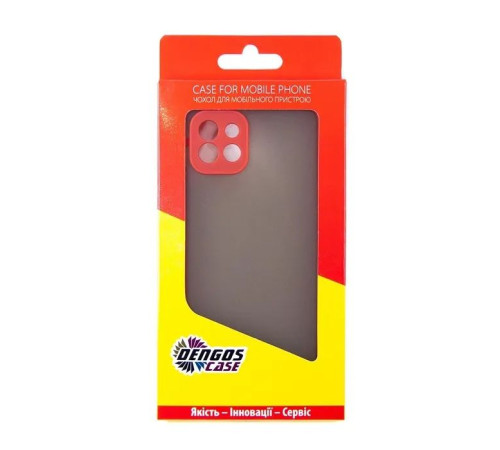 Чохол до мобільного телефона Dengos Kit for Samsung Galaxy A03 case + glass (Red) (DG-KM-23)
