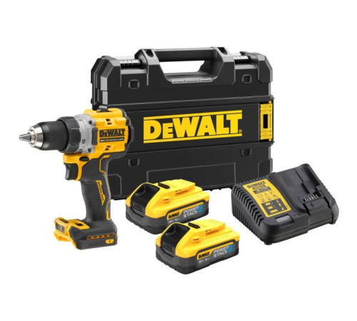 Шуруповерт DeWALT XR Li-Ion PowerStack 18 В, 2x5Ah, 90 Нм, 0-650/0-2000 об/хв, TSTAK (DCD800H2T)