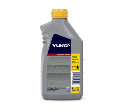 Моторна олива Yuko VEGA SYNT 5W-30 1л (4823110402290)